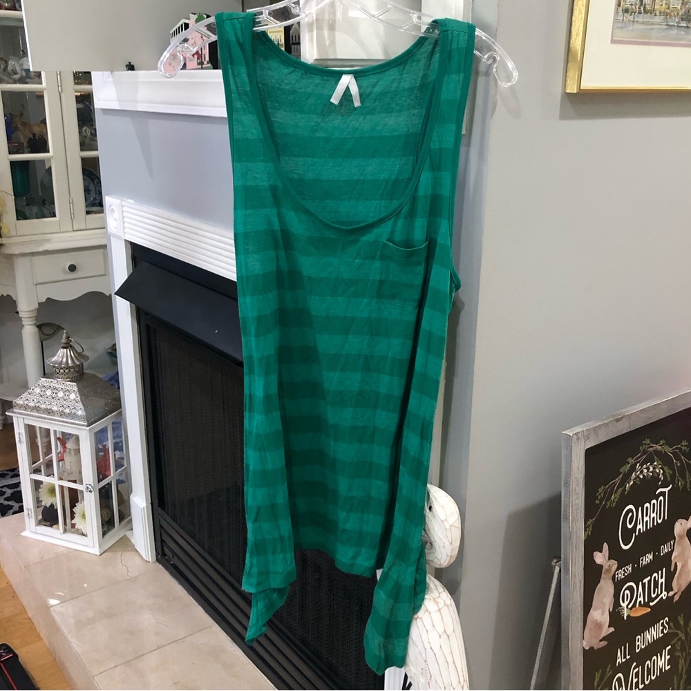 NEW Y2K MAX Striped Asymmetrical Sleeveless Tank Top